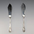 1870s British Antique Silver Plated Butter Knife Pair in Case
